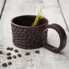 Чашка чайная темно-коричневая