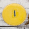 Большая обеденная тарелка желтая 27+ см.