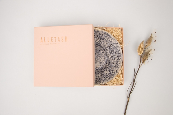 Блюдо Alletash Blue Rose. Эксклюзивный подарок для женщин ручной работы