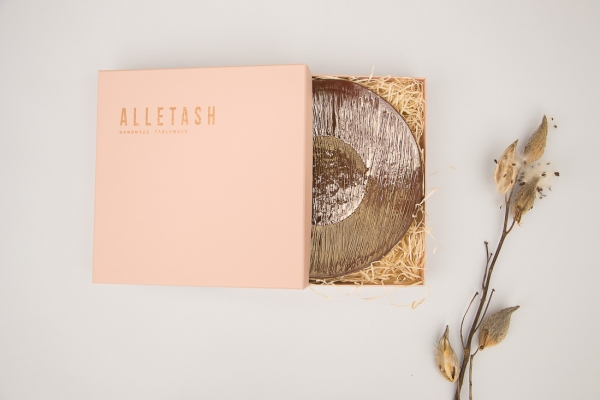 Блюдо Alletash Golden Flower. Эксклюзивный подарок для женщин ручной работы