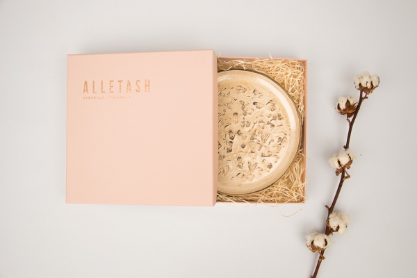 Блюдо Alletash Pearl Mist Low. Эксклюзивный подарок для женщин ручной работы
