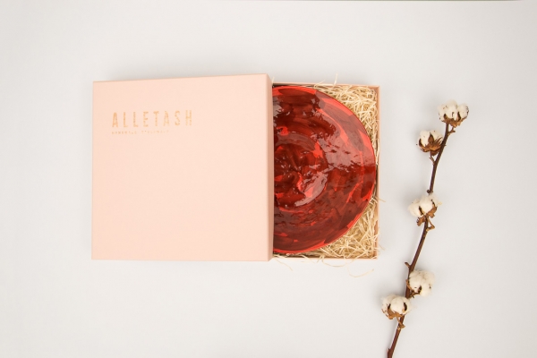Блюдо Alletash Red Rose. Эксклюзивный подарок для женщин ручной работы