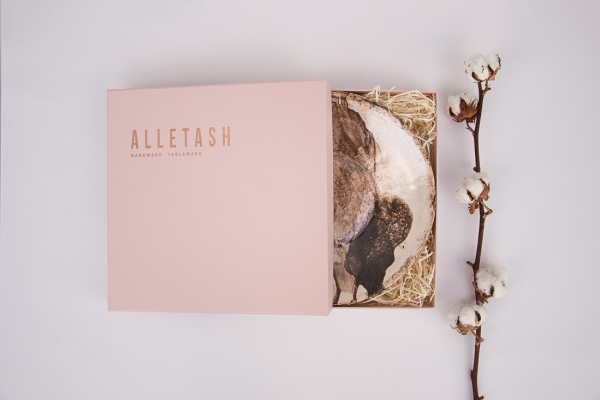 Блюдо Alletash Metallic Pearl. Эксклюзивный подарок для женщин ручной работы