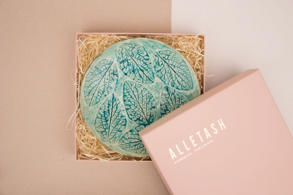 Блюдо Alletash Azure Autumn. Эксклюзивный подарок для женщин ручной работы