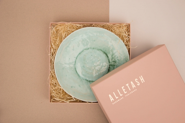 Блюдо Alletash Turquoise Water. Эксклюзивный подарок для женщин ручной работы