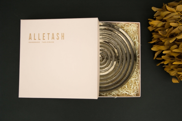 Блюдо Alletash Evolution of Gold. Эксклюзивный подарок для женщин ручной работы